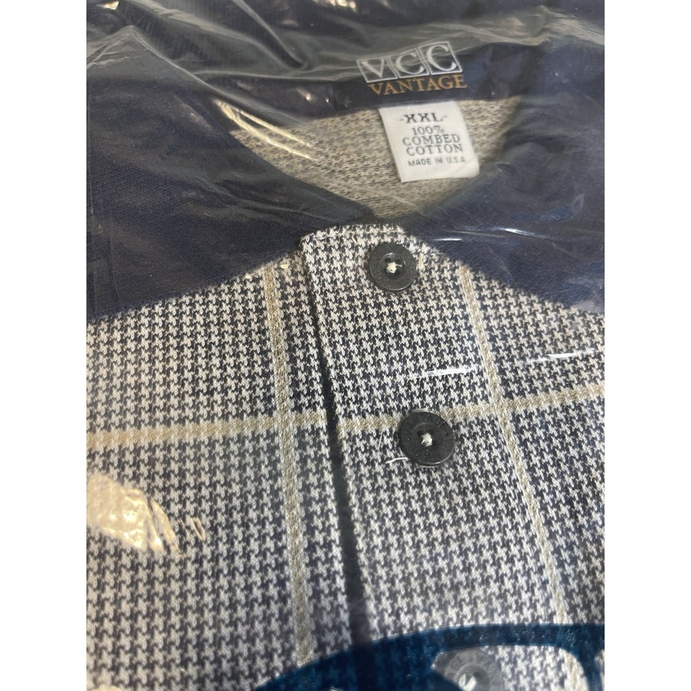 Vintage VCC Vantage Club Collection Mens Blue‎ Golf Polo Shirt Size XXL